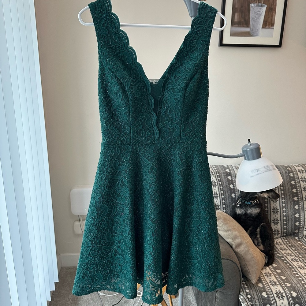 City Studio Green Lace Prom Dressed and Ready to Go